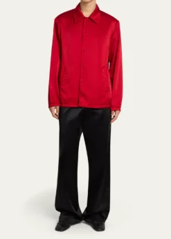 Dries Van NotenMen's Overdyed Cupro-Cotton Shirt