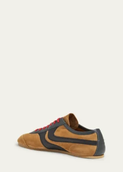 Dries Van NotenMen's Suede and Leather Low-Top Sneakers
