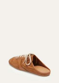 Dries Van NotenMen's Suede and Leather Mule Sneakers