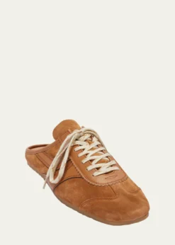 Dries Van NotenMen's Suede and Leather Mule Sneakers