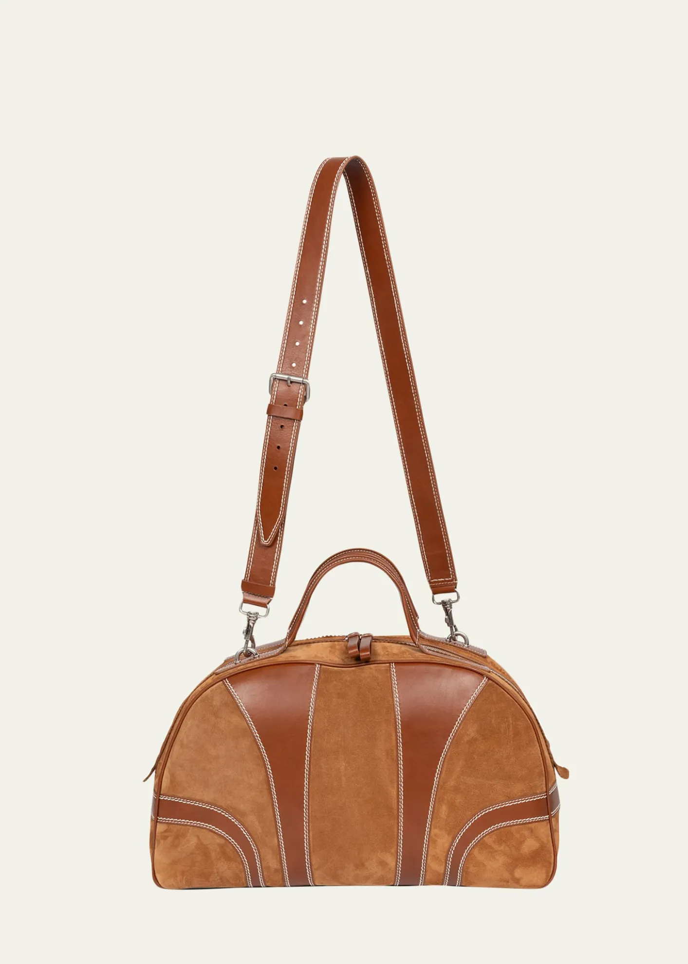Dries Van NotenMen's Suede and Leather Duffel Crossbody Bag