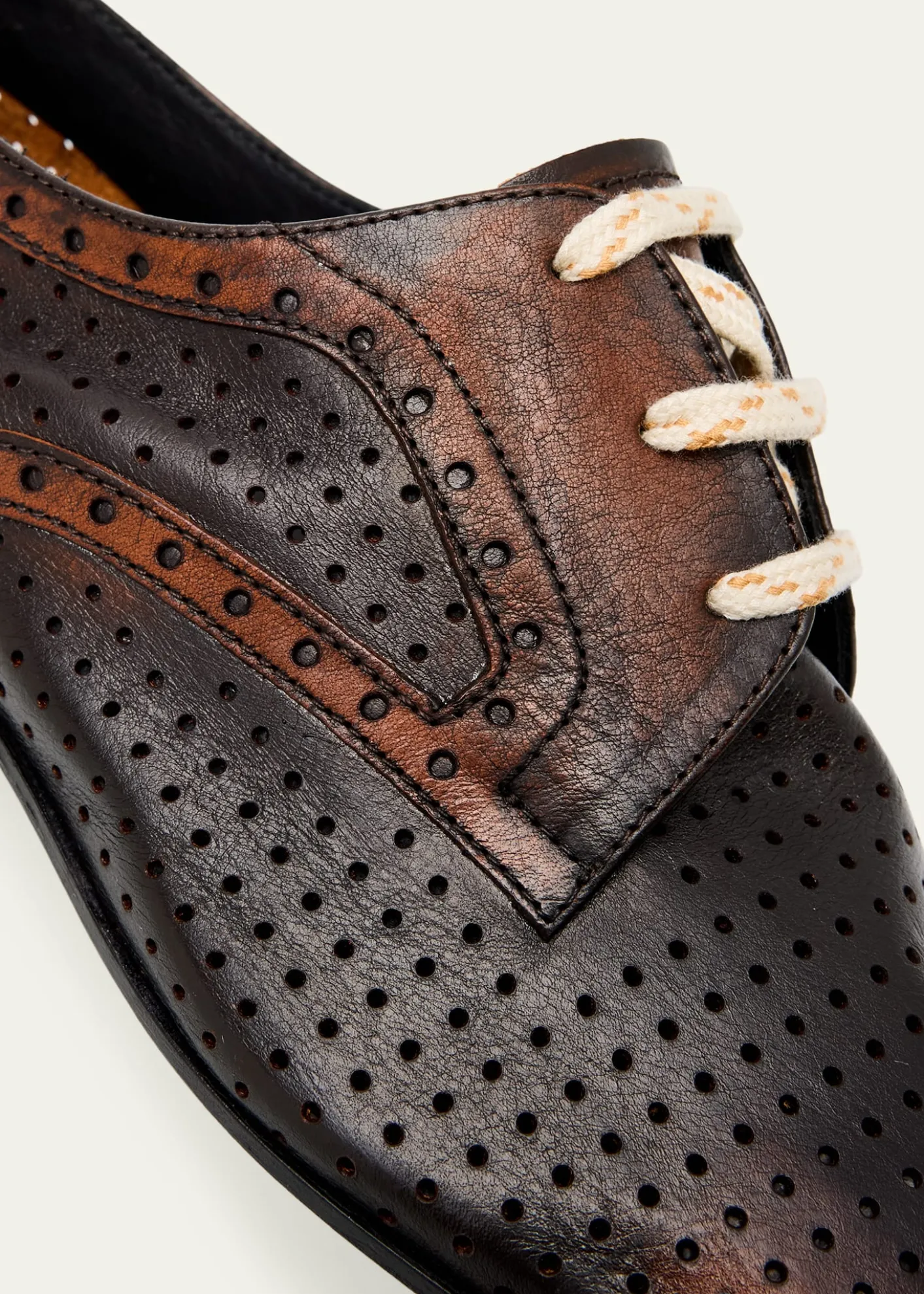 Dries Van NotenPerforated Leather Lace-Up Loafers