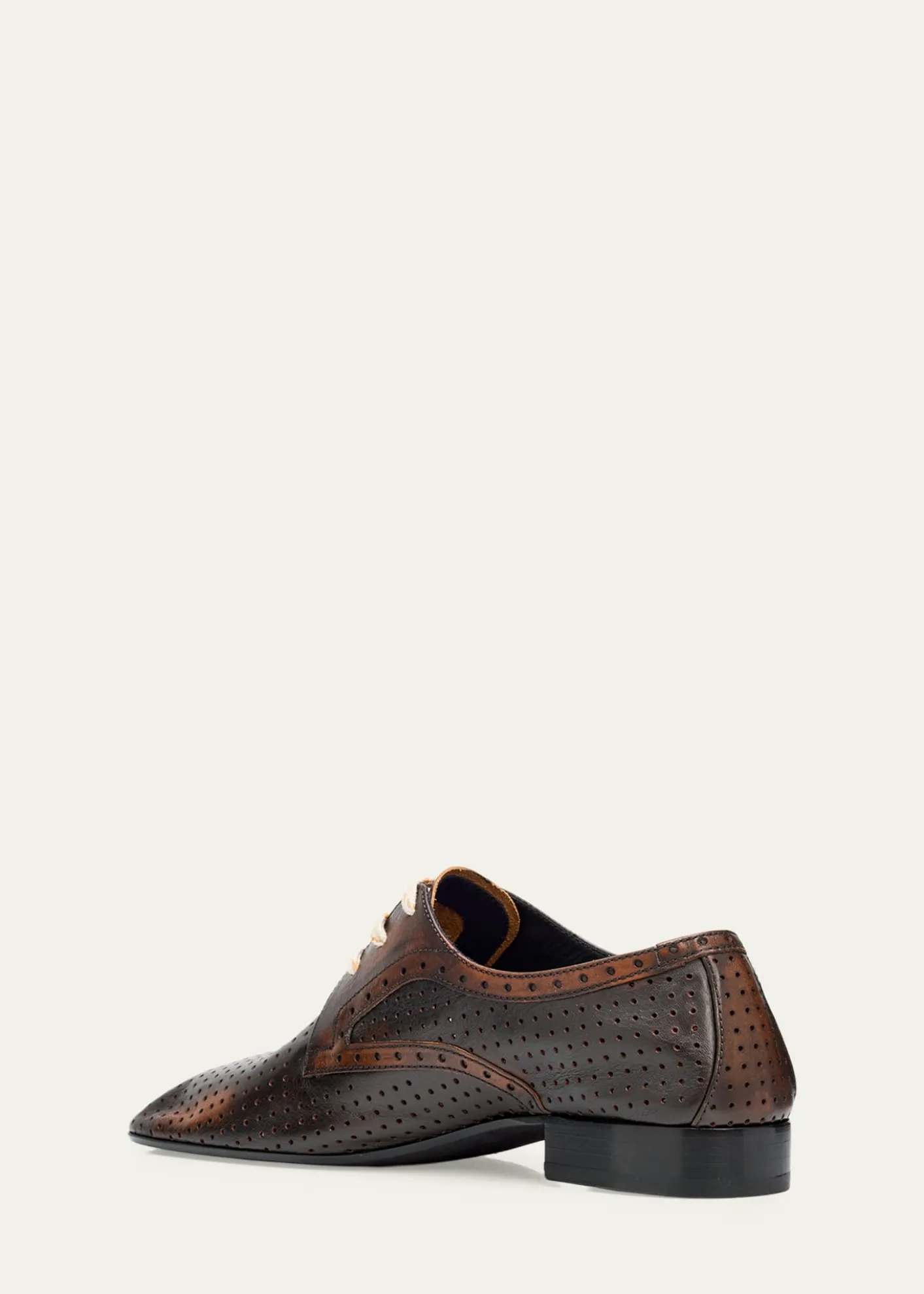 Dries Van NotenPerforated Leather Lace-Up Loafers