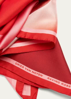 Dries Van NotenRaving Rose Silk Foulard