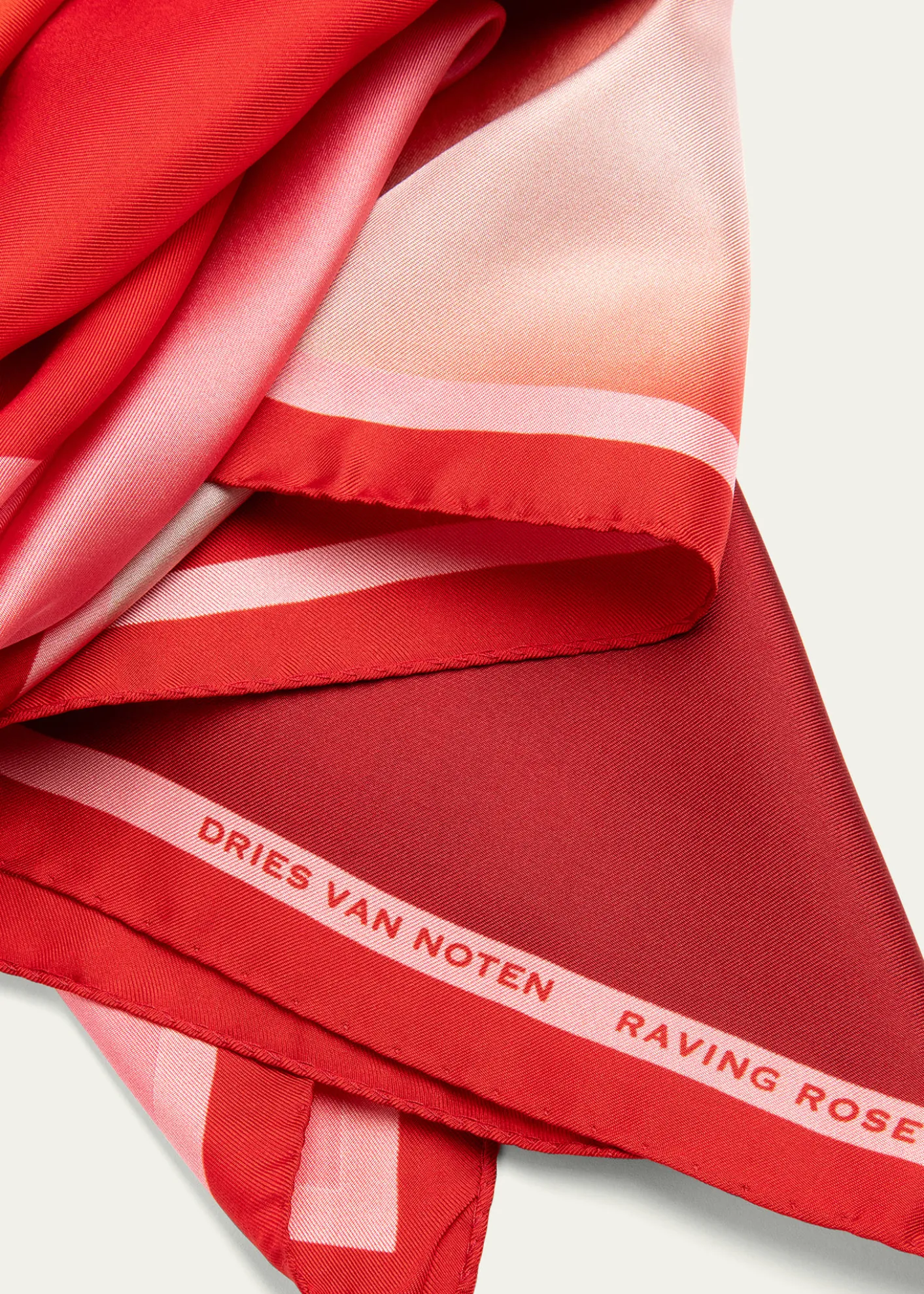 Dries Van NotenRaving Rose Silk Foulard