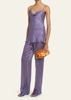 Dries Van NotenSmall Metallic Ruffle Leather Clutch Bag
