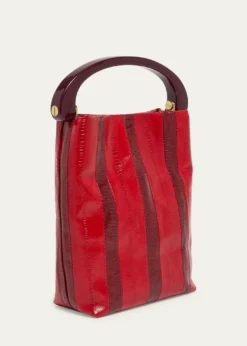 Dries Van NotenStriped Leather Top-Handle Bag