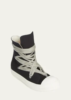 DRKSHDW RICK OWENSMen's Megalace Canvas High-Top Sneakers