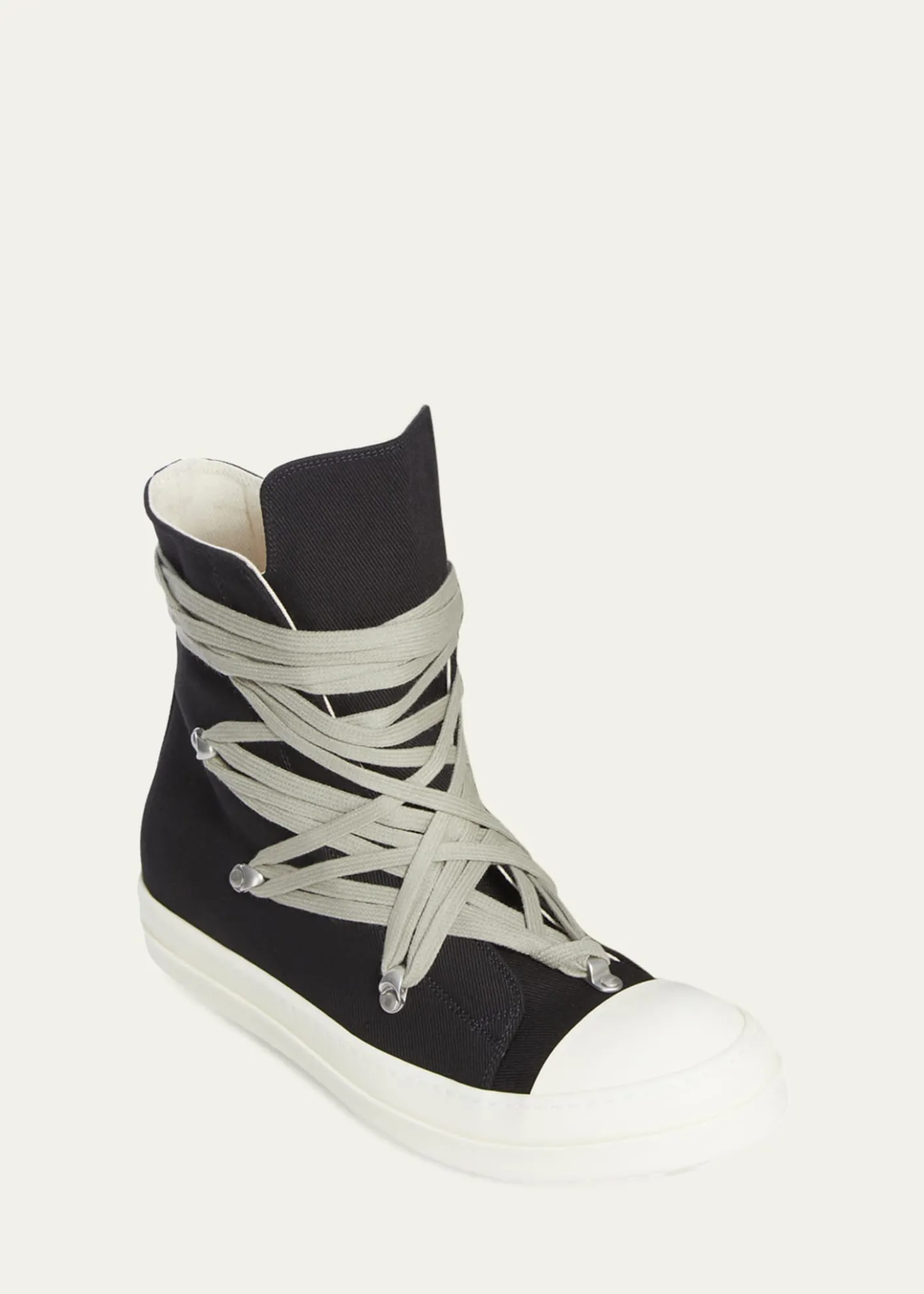 DRKSHDW RICK OWENSMen's Megalace Canvas High-Top Sneakers