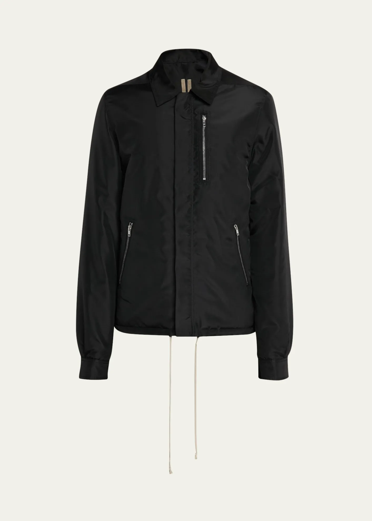 DRKSHDW RICK OWENSMen's Nylon Hidden-Zip Front Shirt Jacket
