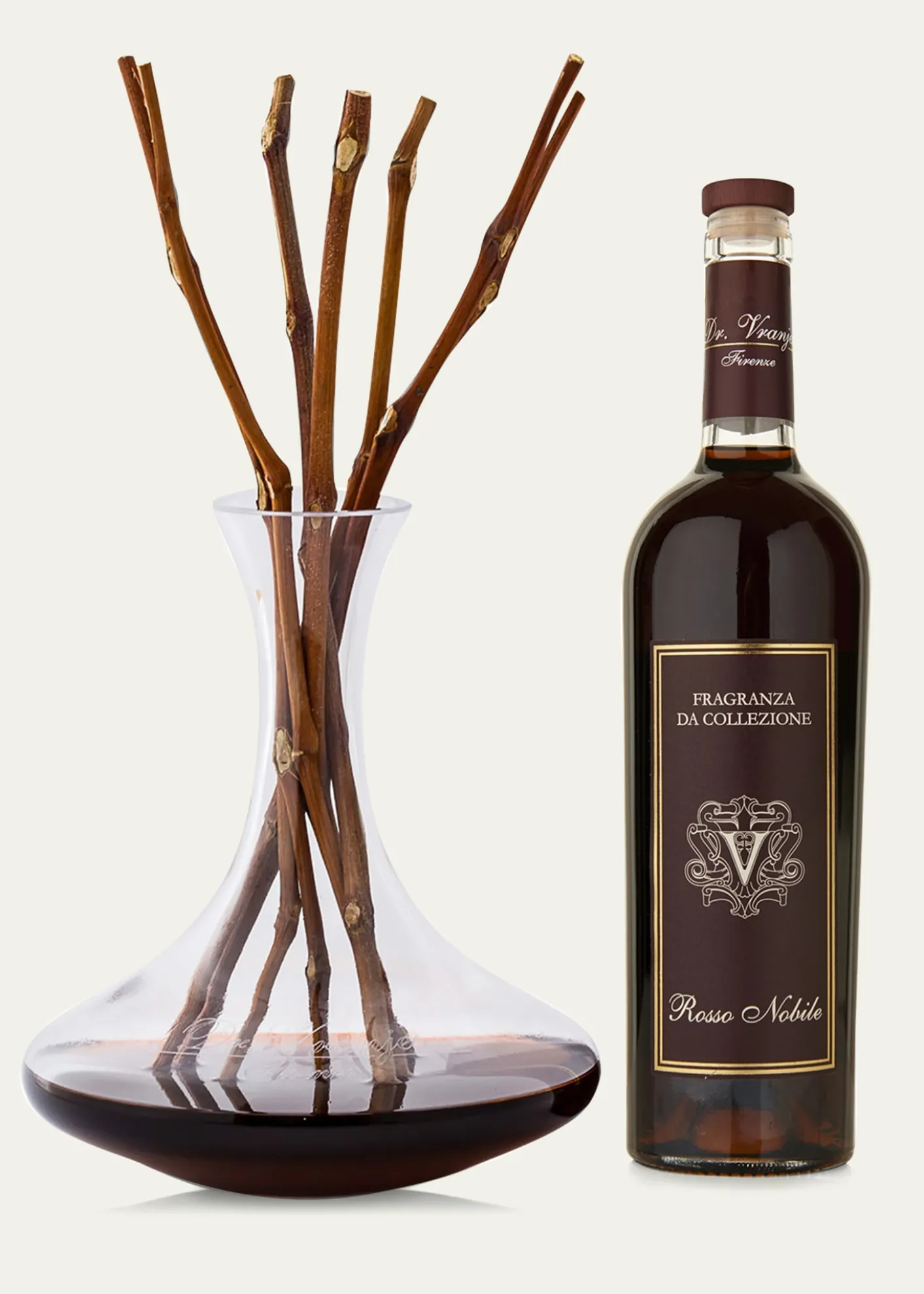 Dr. Vranjes FirenzeRosso Nobile Decanter Crystal Decanter Collection Fragrance, 25 oz./ 750 mL