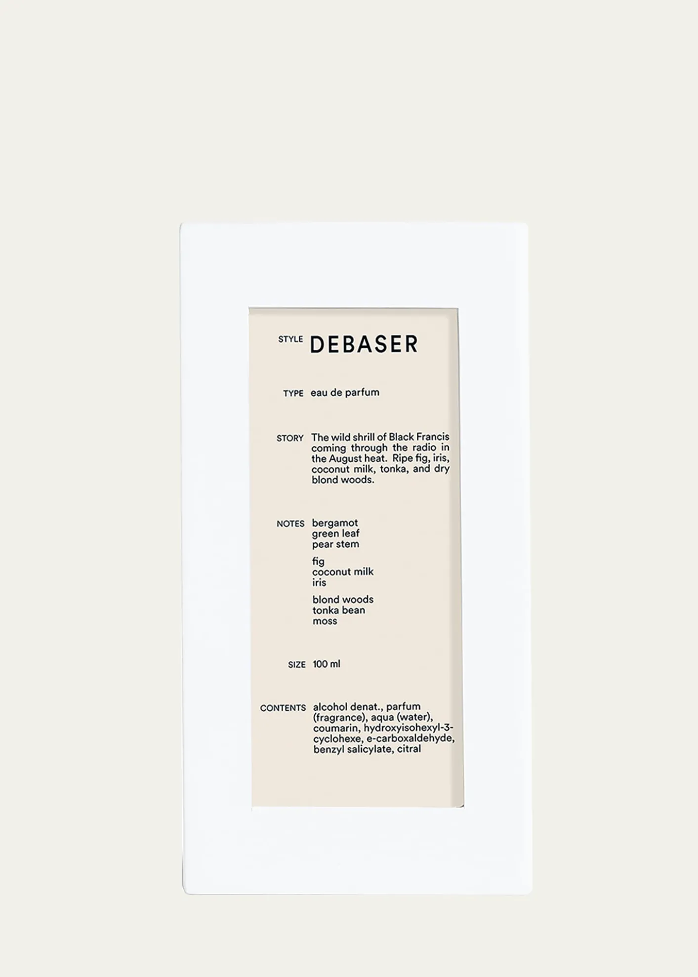 D.S. & DURGADebaser Eau de Parfum, 3.4 oz.