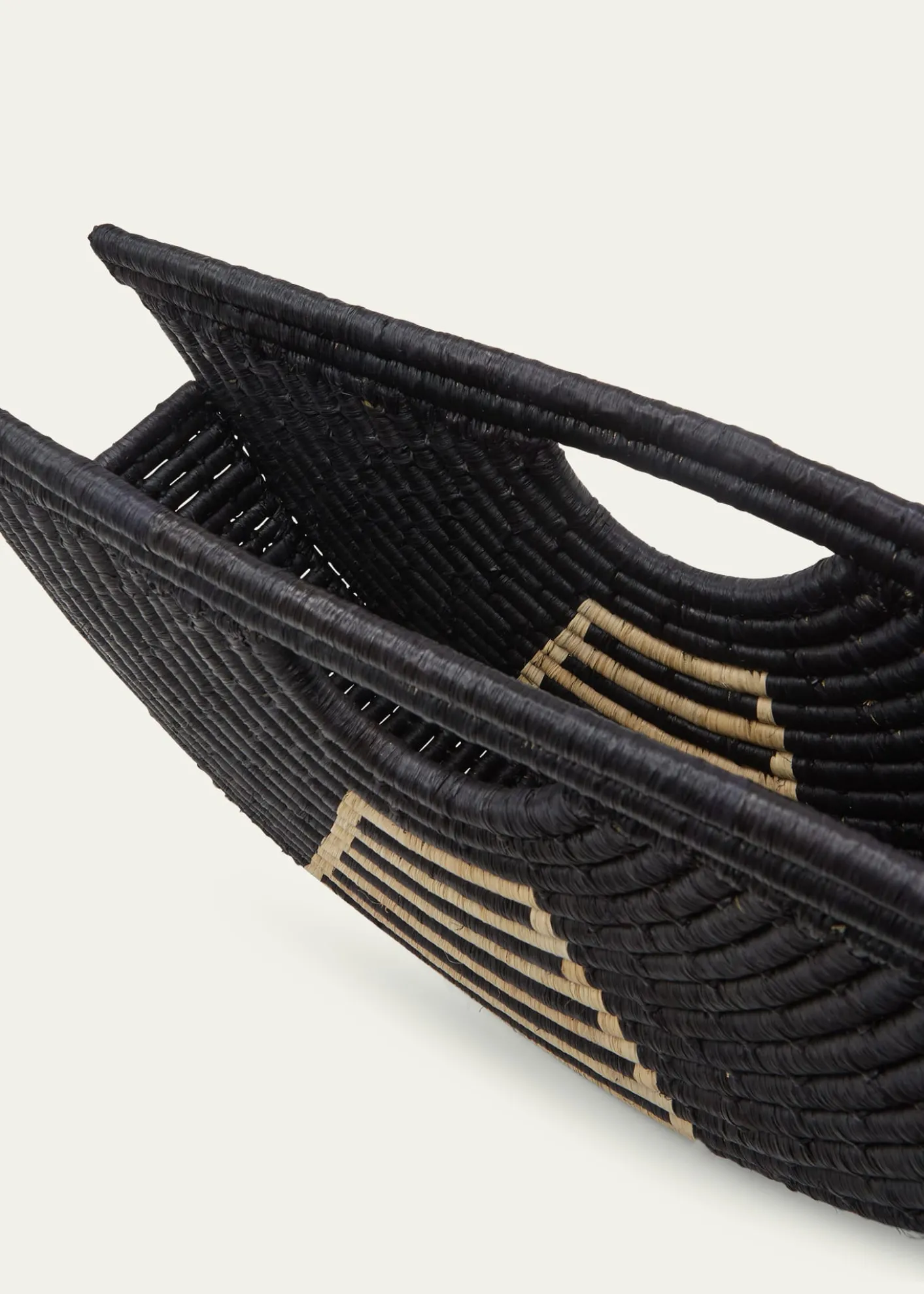 EILAFLarge Half Moon Raffia Top-Handle Bag