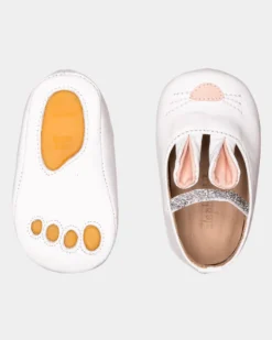 ElephantitoGirls' Leather Bunny Sleeper Ballet Flat, Infant/Toddler