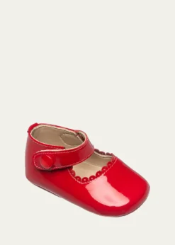 ElephantitoGirl's Scalloped Leather Mary Jane, Baby