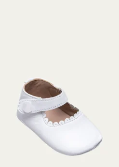 ElephantitoGirl's Scalloped Leather Mary Jane, Baby