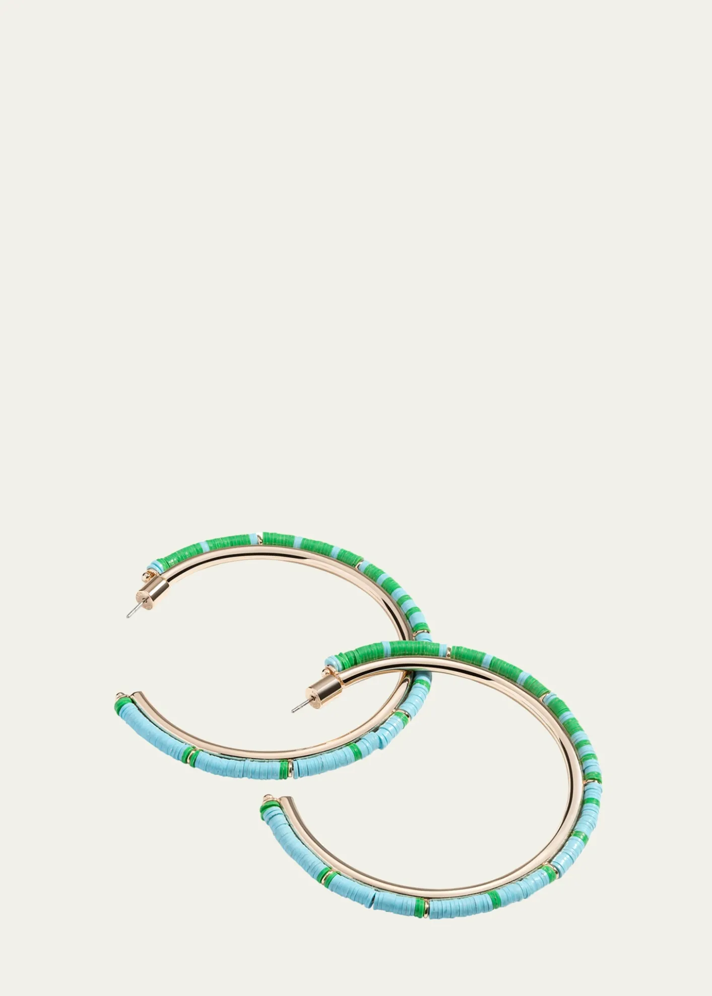 Elsie FriedaAnguilla Hoop Earrings with Heishi Beads