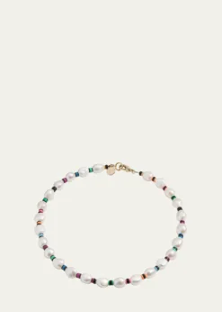 Elsie FriedaFrancis Necklace with Freshwater Pearls and Heishi Beads