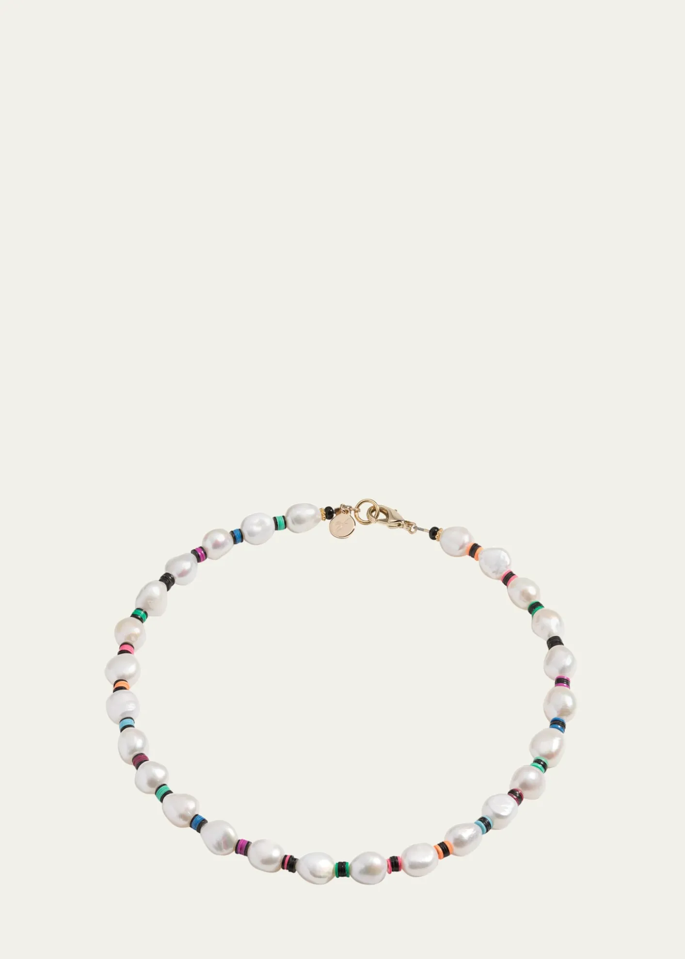 Elsie FriedaFrancis Necklace with Freshwater Pearls and Heishi Beads