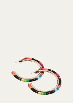 Elsie FriedaMini Anguilla Hoop Earrings with Heishi Beads