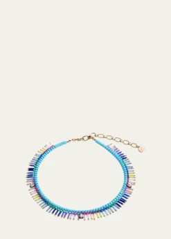 Elsie FriedaOn The Fringe Necklace with Bugle Beads and Crystals