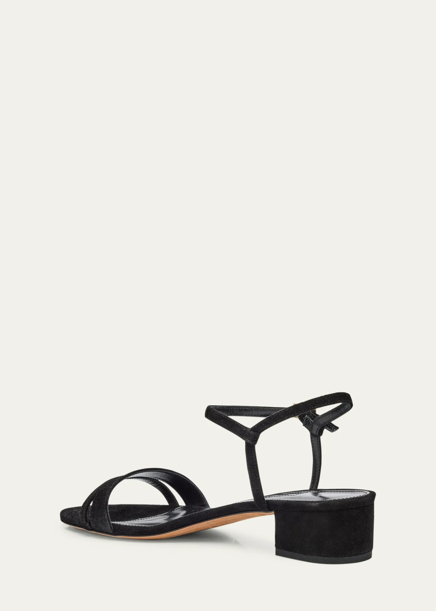 Emme ParsonsSimple Metallic Ankle-Strap Sandals