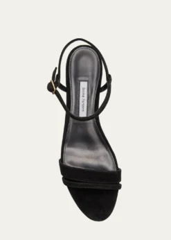 Emme ParsonsSimple Metallic Ankle-Strap Sandals