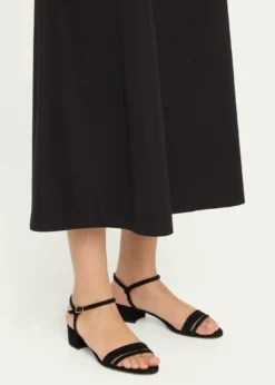 Emme ParsonsSimple Metallic Ankle-Strap Sandals