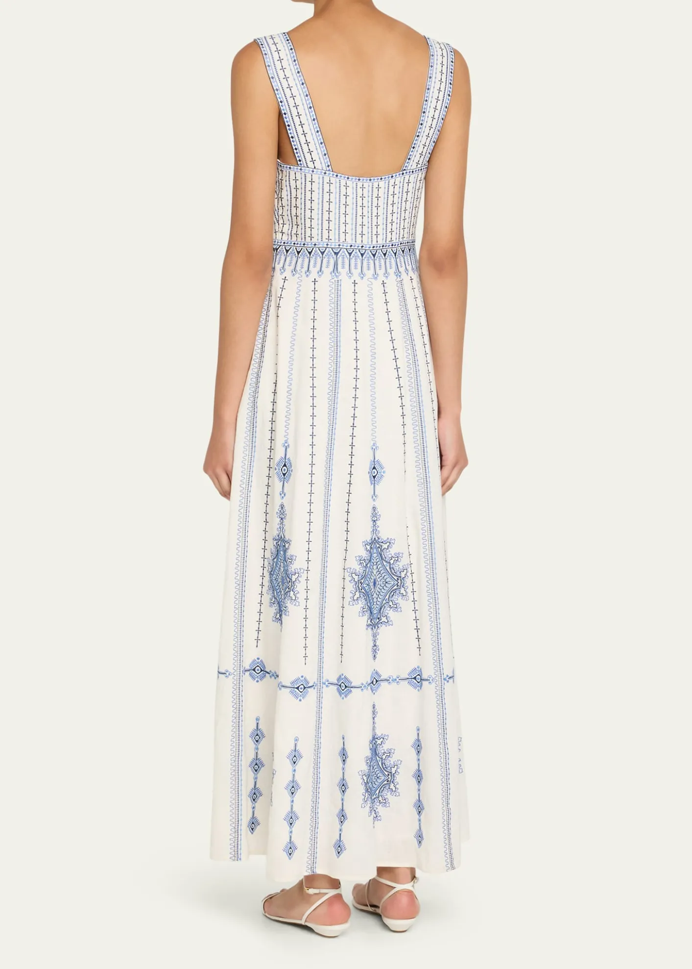 EMPORIO SIRENUSENellie Astragal Embroidered Sleeveless Maxi Dress
