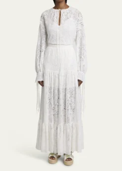 ErdemFloral Lace Drawstring Blouse