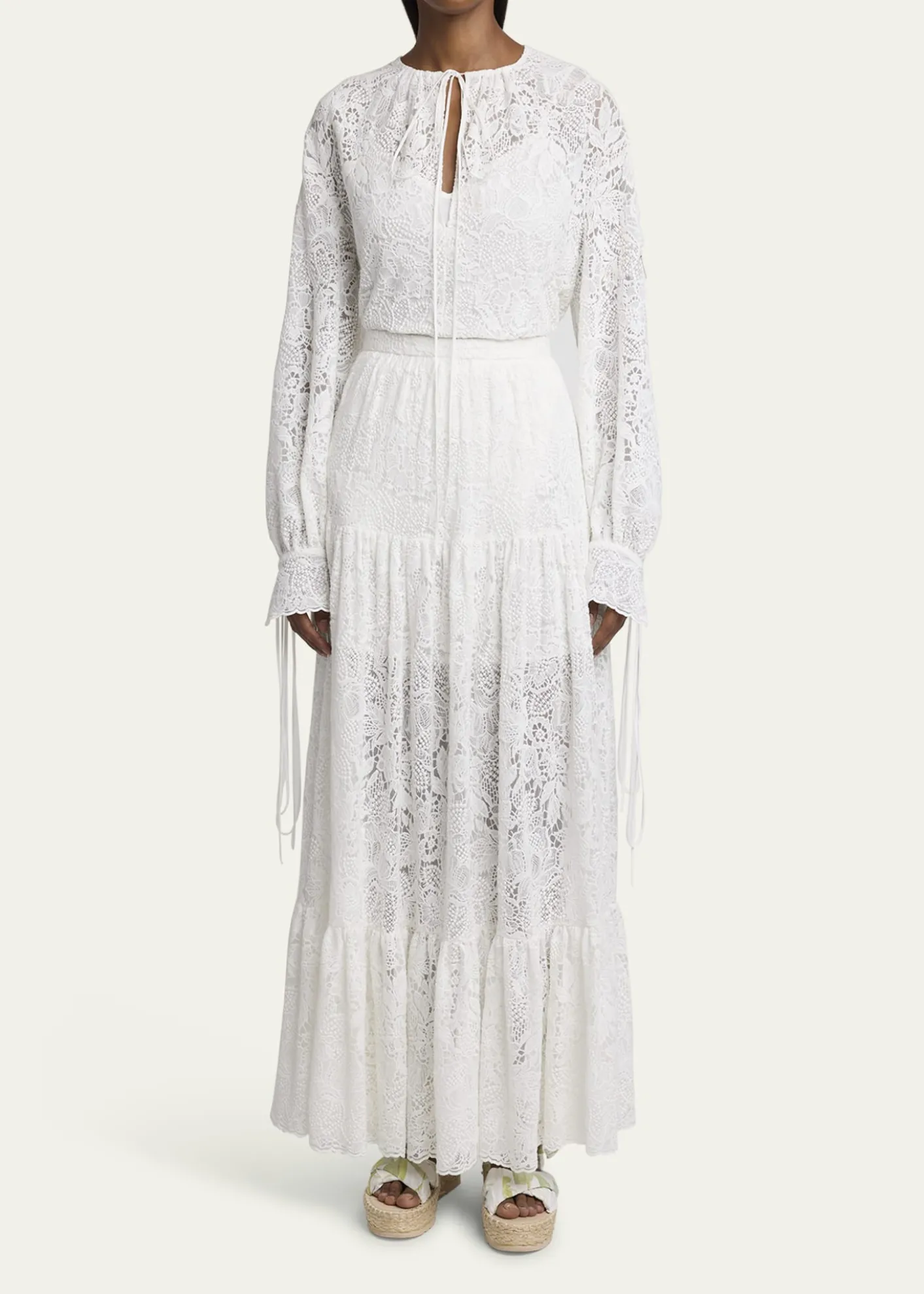 ErdemFloral Lace Drawstring Blouse