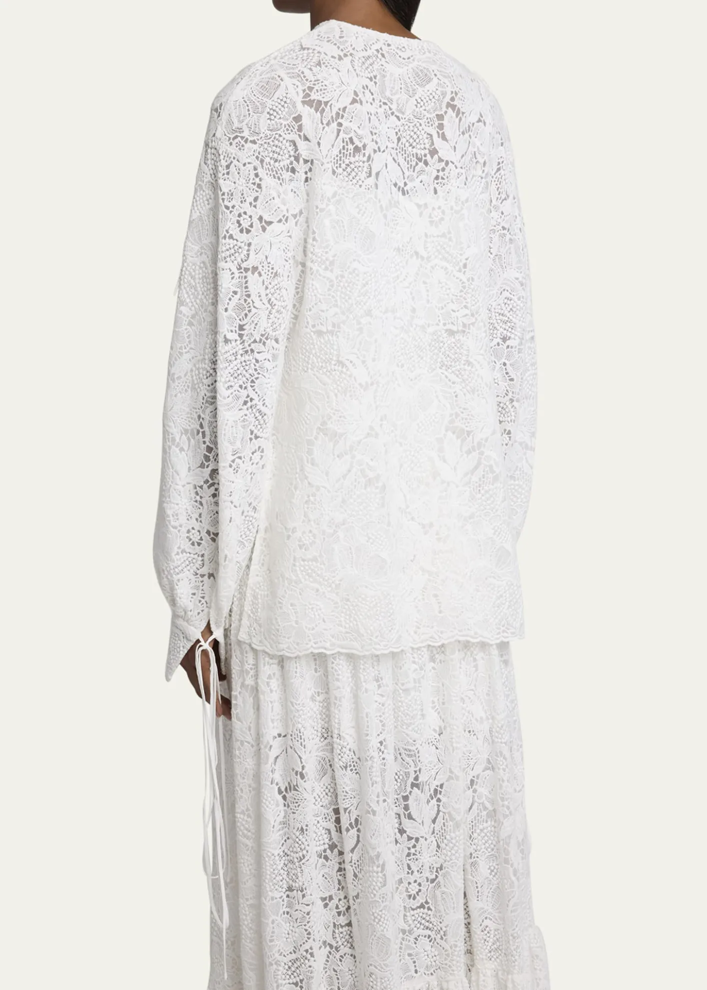 ErdemFloral Lace Drawstring Blouse