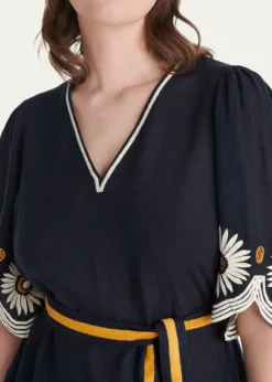 EresHortense Embroidered Midi Dress