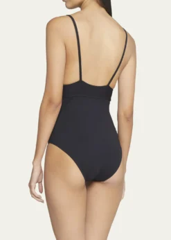 EresLarcin Deep V Triangle One-Piece Swimsuit