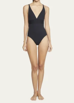 EresLarcin Deep V Triangle One-Piece Swimsuit
