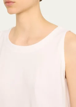 EskandarA-Line Round-Neck Long Shell Top