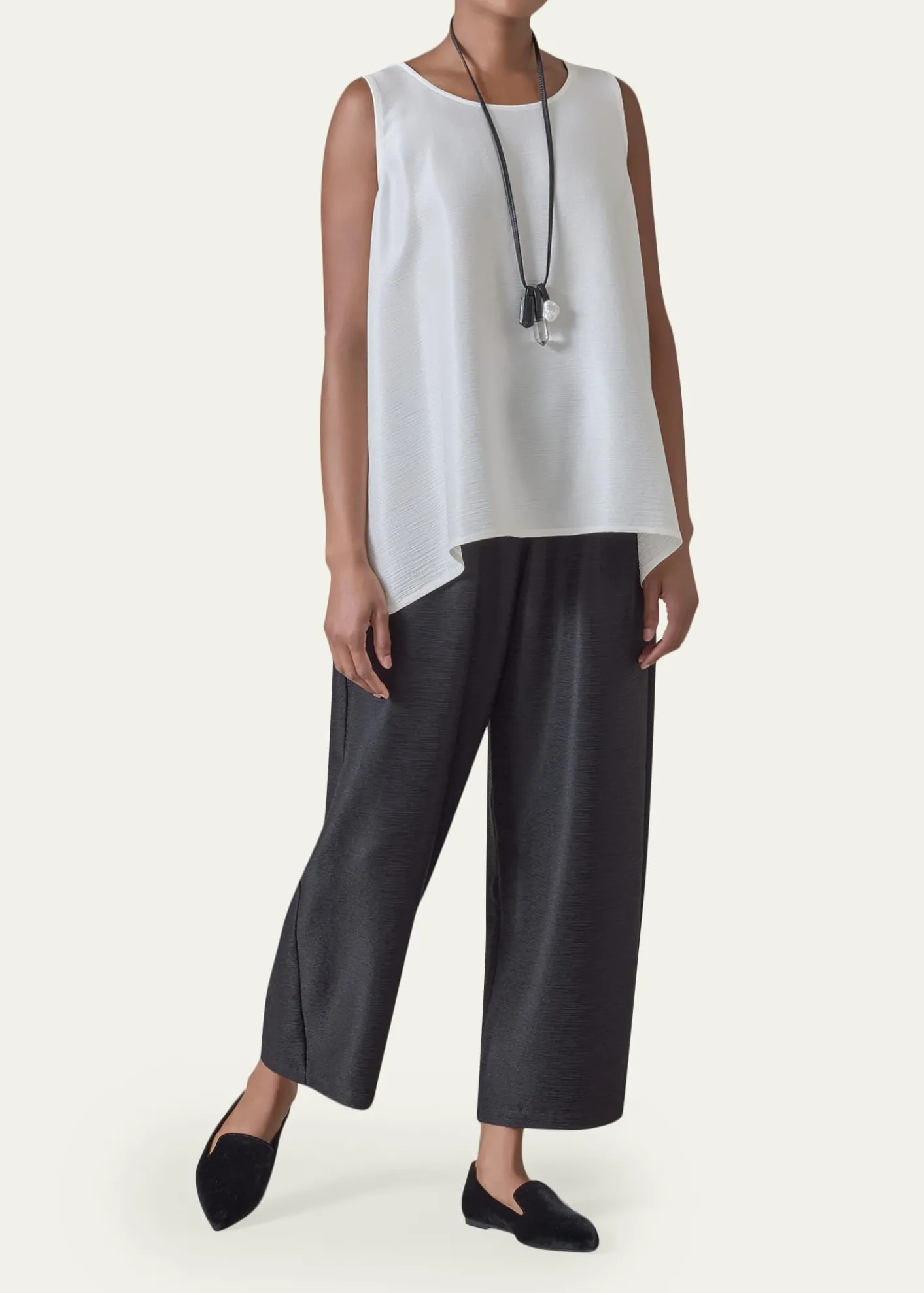 EskandarA-Line Shimmer Silk Shell