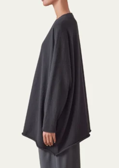 EskandarA-Line V Neck Cashmere Cardigan (Long Length)