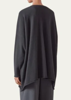 EskandarA-Line V Neck Cashmere Cardigan (Long Length)
