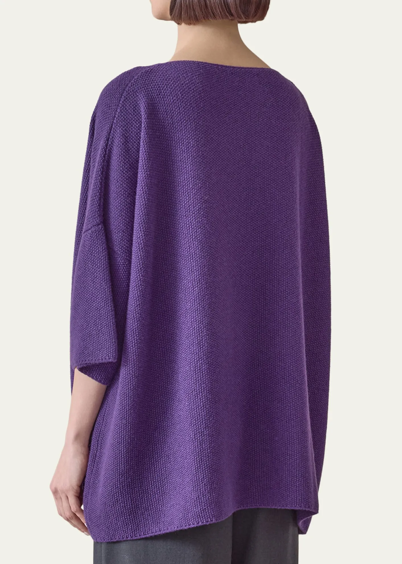 EskandarBateau-Neck Moss Stitch Cashmere Sweater