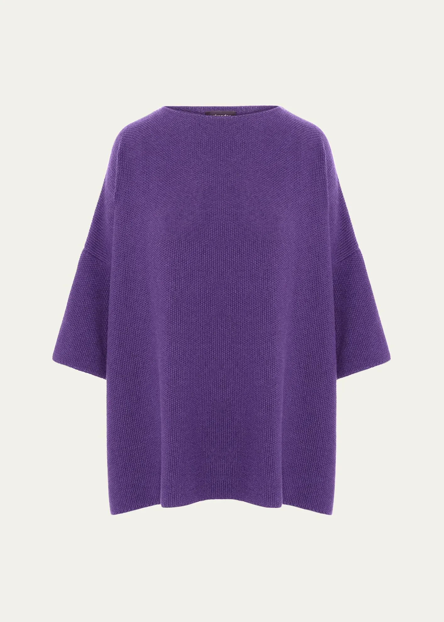EskandarBateau-Neck Moss Stitch Cashmere Sweater