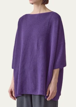 EskandarBateau-Neck Moss Stitch Cashmere Sweater