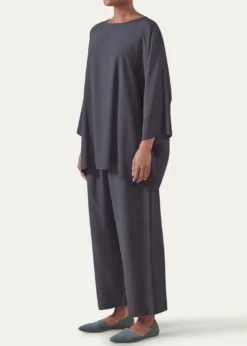 EskandarBoat Neck Top (Long Length)