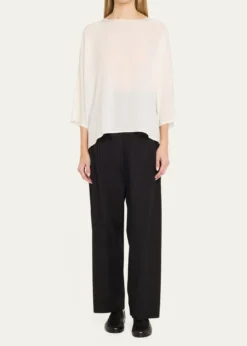 EskandarBoat Neck Top (Mid Length)