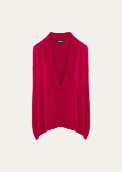 EskandarCashmere A-Line Sleeveless Deep V-Neck Sweater