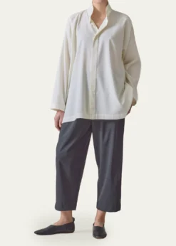 EskandarCotton Slim A-Line Shirt
