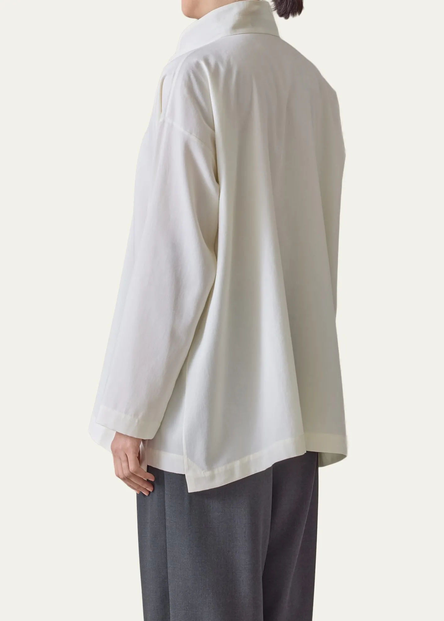 EskandarCotton Slim A-Line Shirt