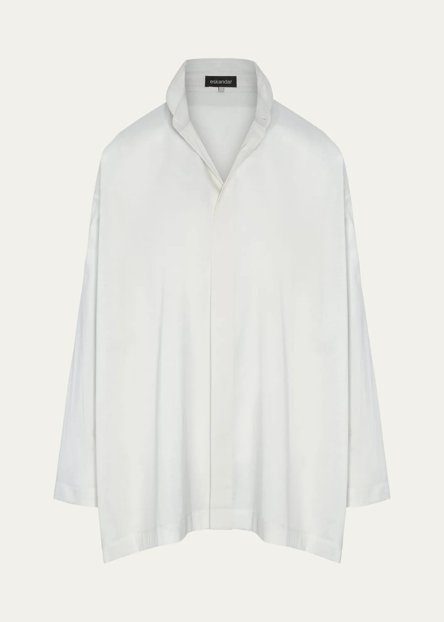 EskandarCotton Slim A-Line Shirt