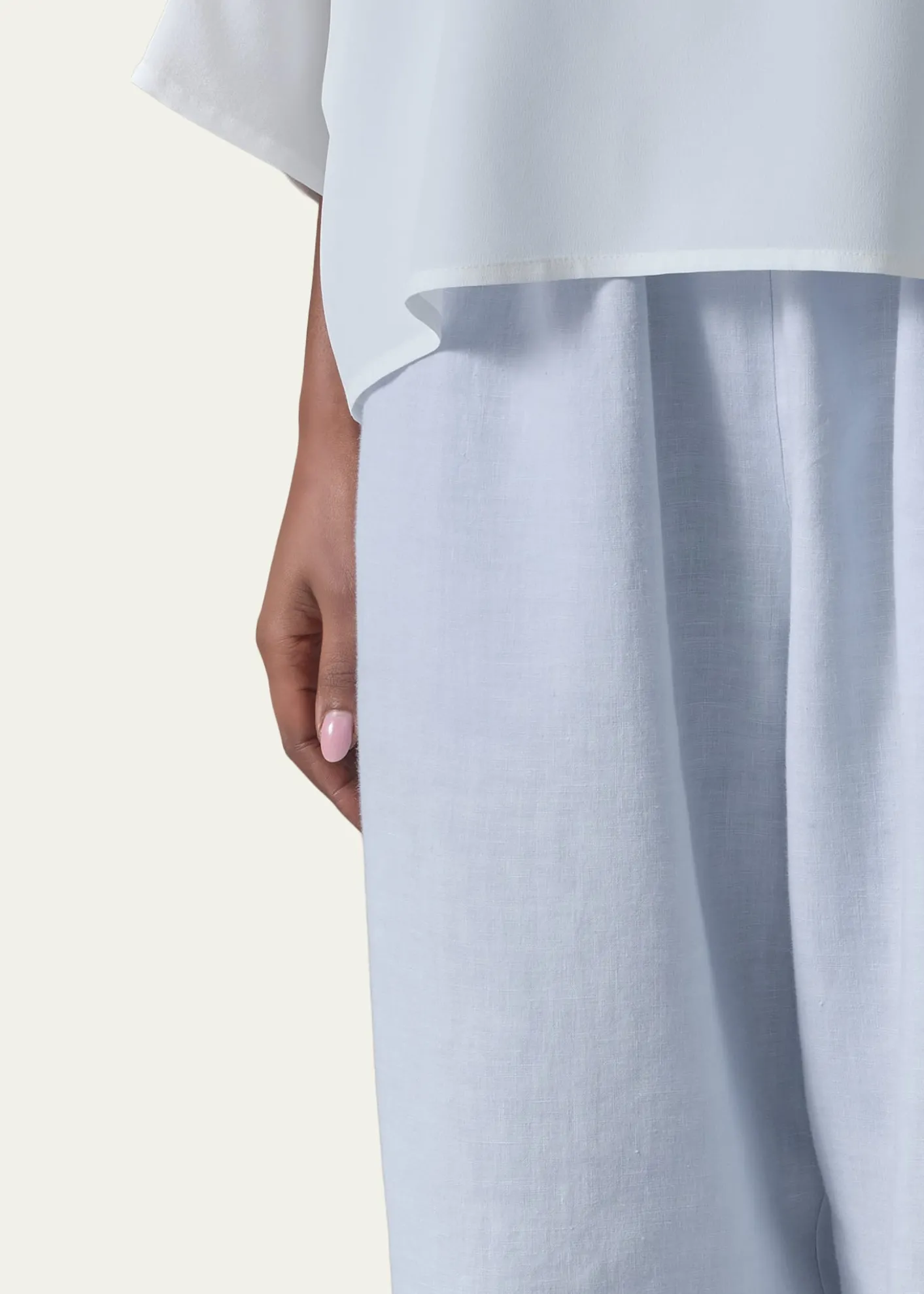 EskandarLightweight Linen Japanese Trousers