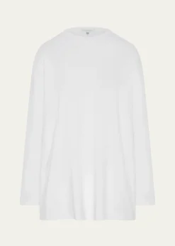 EskandarLong-Sleeve Smaller Round-Neck Top (Long Length)